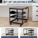 Garvee 10U Open Frame Server Rack – 23"-40" Adjustable Depth