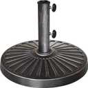 EliteShade USA Umbrella Base Stand Market Patio Outdoor Heavy Duty Umbrella Holder with Concave Radial Pattern,Bronze, 18''x10.04''H