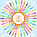 Bubble Wand, 36 Pcs Bubble Wands Bulk in 6 Colors, Bubble Party Favors for Kids, Summer Toys, Indoor Outdoor Activity, Themed Birthday, Wedding, for Girls & Boys