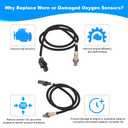 JDMON 2PCS O2 Oxygen Sensor Upstream Downstream Replacement for Volkswagen Beetle, Golf, Jetta, Passat, Rabbit 2.5L Compatible with 234-5102, 234-4754