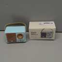 Retro Bluetooth Speaker, Wireless Portable Speaker with Crystal Clear Stereo Sound and Rich Bass, Vintage Decor, Retro Decor, Gifts for Teen Girls Boys Women (Blue)