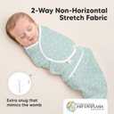 3-Pack Organic Baby Swaddle Sleep Sacks - Swaddles for Newborns, Infant 0-3 Months, Baby Girls, Boys, Soft & Snug Newborn Sleep Sack, Nursery Swaddling Blankets (Galaxy, OS)