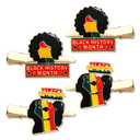 4 Pack African Hair Clips for Women Juneteenth Black History Month Black Women Heart Hair Clips Black Lives Matter Hair Barrettes Juneteenth Hair Accessories Decorations Gifts