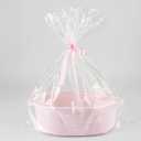 Baby Gifts Basket Empty with Gifts Bag and Ribbon12x8x5 Gift Baskets to Fill Easter Baskets Birthday Baskets Small Woven Cotton Rope Basket Baby Toy Baske(pink, regular)