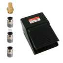 RIH Pneumatic Foot Pedal Valve1/4 NPT Pressure Control Foot Switch with Silencer (4Way 2Position(FV420))