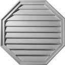 Ekena Millwork 30"W x 30"H x 1 1/8"P, Octagon Gable Vent Louver, Functional