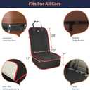 Front Seat Dog Cover for Car, Truck & SUV - Waterproof, Non-Slip Pet Car Seat Cover for Dogs - Durable, Easy to Install & Clean, Front Passenger Seat Protector for Pets & Vehicles (Red)