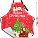 Artist Painting Apron with 2 Pockets Painters Art Aprons Gifts for Women Men (Medium, Winter Snowflake Moose)