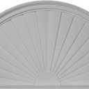 Ekena Millwork PED48X24X02SB Half Round Sunburst Pediment, 48"W x 24"H x 2"P