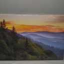 Great Smoky Mountains Canvas Wall Art Nature Forest Sunrise Wall Decor for Living Room National Park Photographic Prints Painting Misty North Carolina Landscape Pictures Artwork Home Decoration 24x36"