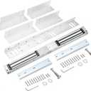 Double Door Mag Lock 280KG / 600 LBS of Magnetic Holdings Force Electromagnetic Commercial Lock DC 12V, LED Indicator and NO/NC Options with Z and L Bracket