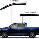 Lightronic Extra Durable Outside-Mount Auto Vent Window Visor, Fits 2017-2025 Honda Ridgeline, Crew Cab, UV Protection Rain Guard, Original Wind Deflector, No-Drill Easy Install, Dark Smoke, 4-Pcs