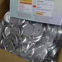 200 Sets Button Maker Supplies, 58mm / 2.28 inch Button Supplies Buttons Parts, (Approx. 2.25 inch) Metal Blank Badge Parts with Blank Paper for Buttons Maker Machine Pin Maker Press