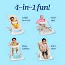 Graco® Jumpstart 4-in-1 Adjustable Infant Activity Bouncer & Jumper, Versatile Baby Swing, Floor Seat, and Kids Chair with Snack Tray, Wren