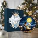 5 x Holy Family Nativity Ornament 2025  Baby Jesus, Mary & Joseph  Religious Christmas Decor  Christian Faith Ornament Gift for Family, Church, Friends, Catholic, Christian Decor