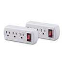 Wideskall 3 Prong 3 Outlets AC Grounded Power Wall Plug On / Off Switch Tap Adapter ETL Certified (Pack of 1)