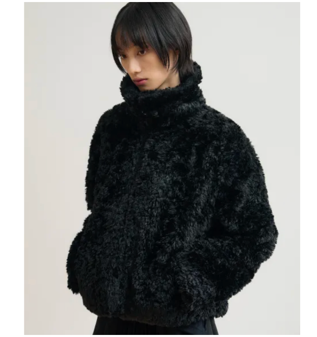 BLENCOT Womens Casual Fall Warm Button Down Collar Sherpa Pullover Sweatshirts Jacket Pockets Fuzzy Fleece Plaid Cable Textured Fluffy Sweatshirt Tops Black L