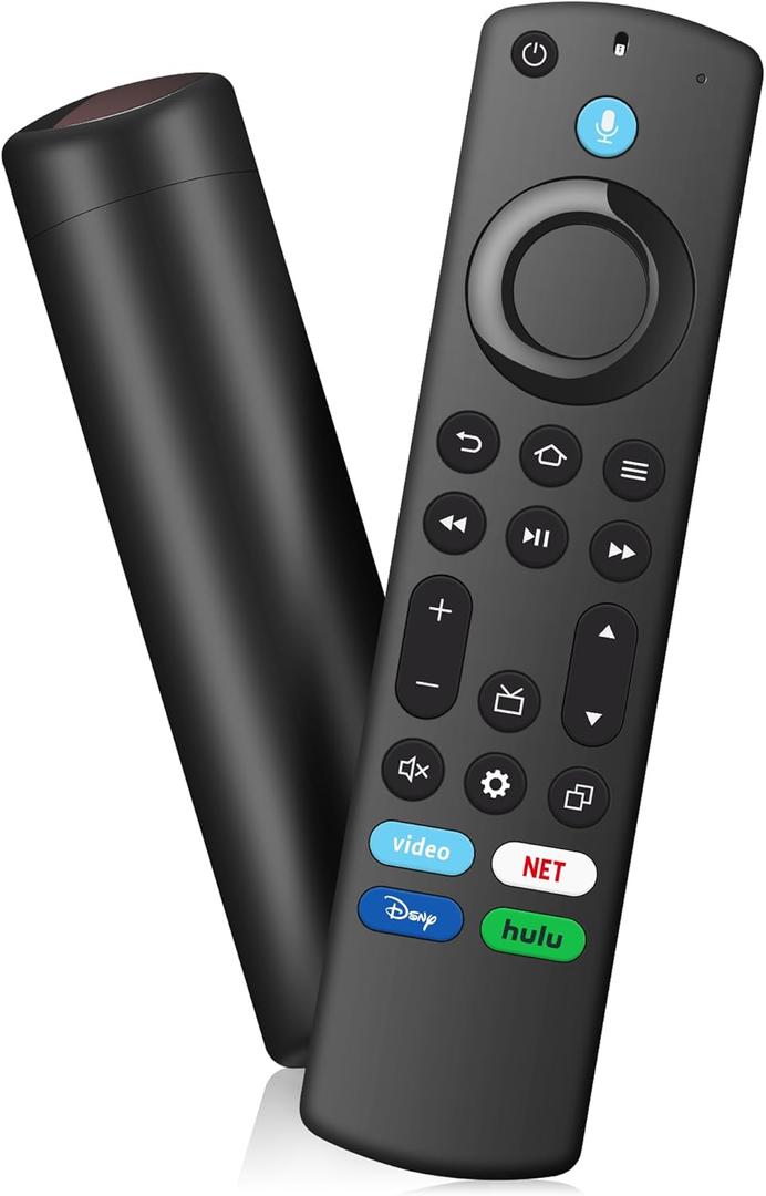 Replacement Remote Control for Fire Smart TV Stick(2nd/3rd Gen/4K/Lite/4K Max),TV Cube,Remote for Pioneer,Hisense,3rd Gen Smart TV,Omni,QLED Series (Jet Black)