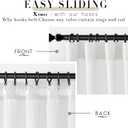 XTMYI Back Tab/Hook Belt Linen Cotton Sheer Curtains for Bedroom White 2 Panels,70 Inch Wide,102 Inch Length
