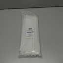 Bolt Dropper 12-Inch White Zip Ties - 100-Pack Reusable Heavy Duty Wire and Cable Ties - Durable Self-Locking Nylon with 120 lbs Tensile Strength - UV and Temperature Resistant for Indoor and Outdoor