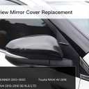 Carbon Fiber Left & Right Side Mirror Cover Cap Compatible with Toyota 4RUNNER 2013-2023, RAV4 2013-2018 SE/XLE/LTD, RAV4 HV 2016(Only for Models Without Side Camera)