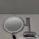 Rechargeable Lighted Wall Mounted Makeup Mirror, 8" Double-Sided Magnifying Mirror with Lights 20X, 3 Color and Switch Dimmable Shaving Mirror, 360 Rotation Foldable Bathroom Mirror, Chrome