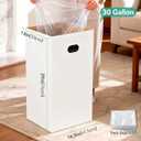 5 Pack Disposable Trash Cans for Parties, 30 Gallon Collapsible Pop Up Trash Can with Handle, Thick Recycled Cardboard Bins for Events, Camping & Parties, Includes 10 Pcs Large Garbage Bags