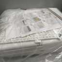 Folding Storage Box with Large Building Lid for Duplo Blocks, 28L Collapsible Storage Bin with Back Drawing Board, 29 Qt. Container Storage- 1 Pack- Grey