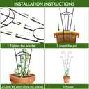 ZOUTOG Trellis for Climbing Plants Indoor 4 Pack 30 Inch,Rustproof Metal Garden Trellis for Potted Plants,Sturdy Houseplant Support Indoor Outdoor for Ivy Pothos Monstera Hoya Flower Vine (Black Moon)