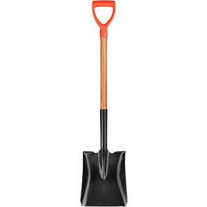 41" Square Shovel, Hardwood Handle, D-Grip, Garden Spading Tool,Flat Shovel for Construction, Landscaping, Gardening