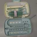 Momcozy Bottle Brush Set - Baby Bottle Cleaner Kit with Silicone Brush, Nipple Brush, Straw Brush, Soap Dispenser, Drying Rack - 7 in 1 Bottle Cleaning Tool for Home and Travel, Green (Classic Style)