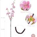 Artificial Cherry Blossom Branches 27.6In Silk Cherry Blossom Branches Long Stem Artificial Flowers for Tall Vase, for Home Decor, Weddings Decor, Parties & Festival Gifts 8PCS Pinkish White