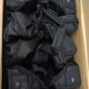 Navatiee Big Wheels Collapsible Wagon Cart Foldable, Heavy Duty Beach Wagon with Silent All-Terrain Wheels, Folding Utility Grocery Cart with Side Pocket and Brakes for Camping Garden Sports, Black