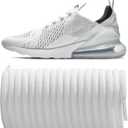 Oval Shoelaces for Air Max 270 Running shoes, 1/4"(6mm) Replacement Laces for Low-Top Sneakers (White)