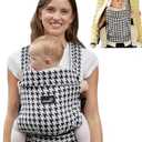 GROWNSY Baby Carrier Newborn to Toddler, Ergonomic Baby Toddler Carrier Slings Wraps with Head Support, Easy to Wear, Infant Carrier Baby Gift, Travel and Hiking Friendly,for 7 to 44 lb(Houndstooth)