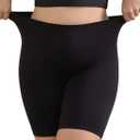 Shapewear Shorts for Women Tummy Control Mid Waist Body Shaper Thigh Slimmer Panties Girdle Shorts Under Dress (4X-Large, Black)