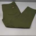 Plaid&Plain Men's Skinny Stretchy Khaki Pants Colored Pants Slim Fit Slacks Tapered Trousers (36W x 28L, Olive)