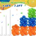 Gemscream 2 Set Monster Theme Halloween Balloon Column Stand Kit Balloon Party Decor Includes Balloons Big Eye Stickers Adjustable Stands Accessories for Kids Monsters Theme Birthday Baby Shower Party