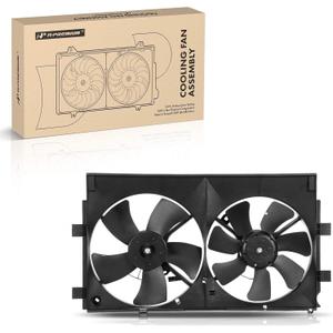 A-Premium Engine Radiator Cooling Fan Assembly Compatible with Select Mitsubishi Models - Outlander 2008-2013, L4 2.4L - with Air Conditioning, Replace# 1355A140, MR312899
