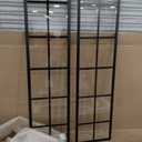 DreamLine French Corner 34 1/2 in. D x 34 1/2 in. W x 72 in. H Framed Sliding Shower Enclosure in Satin Black, SHEN-8134340-89
