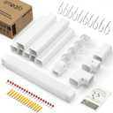 Mini Split Line Set Cover 3 Inch 10Ft, Easy to Install Lineset Cover Kit for Mini Split with Instruction, DIY Decorative PVC White Kit for Minisplit, Air Conditioner, Central AC and Heat Pump (Short Straight Duct Set)