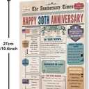2 x Ziwenhu 30th Anniversary Card Gift for Husband Wife Couples,30th Anniversary Card,30 Year Wedding Gift Idea for Dad Mom (vintage-382)