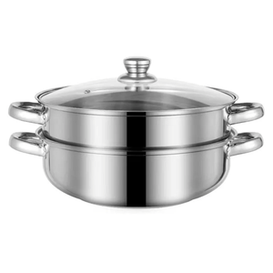 Steamer for Cooking, 5.0 Quarts Stainless Steel Steamer Pot, 2-Tier Food Steam Pots with Lid for Cooking Vegetables, Seafood, Soups, Stews and Pasta, 11 x 6.1 inch