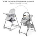 Kinderkraft LASTREE Foldable Baby High Chair, Grey