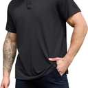 NIASHOT Men's Polo Shirts Tactical Short Sleeve Golf T-Shirt Athletic Collared Summer Shirts (M)