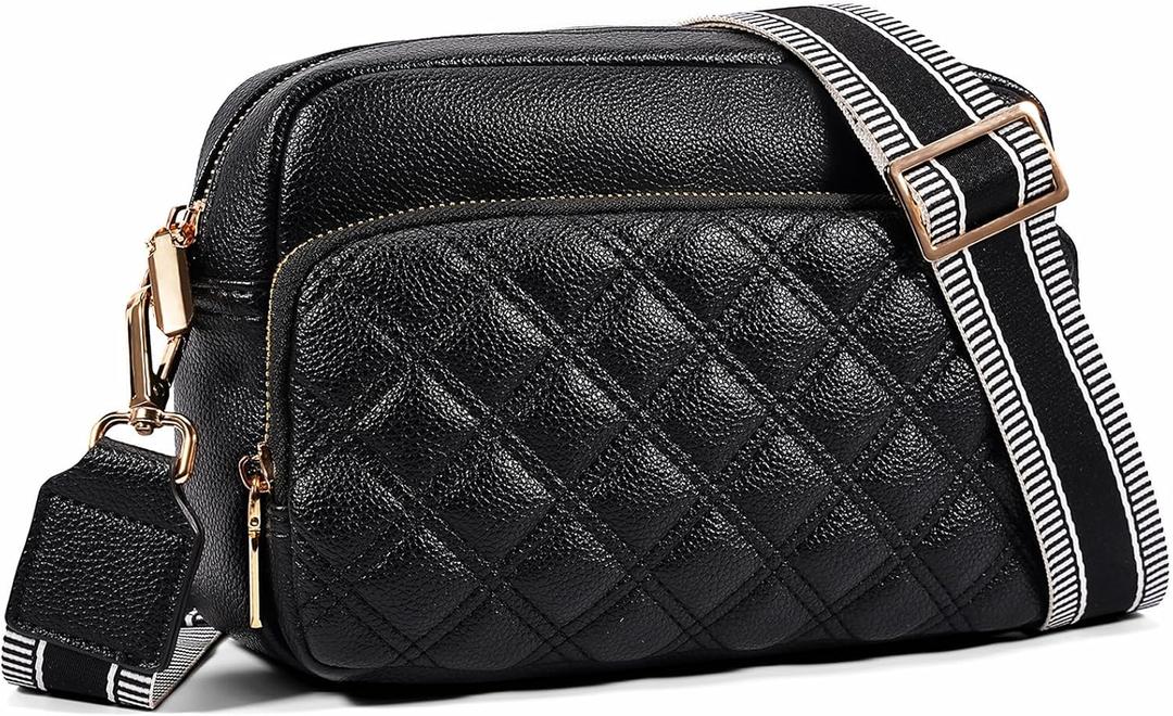 Small Crossbody Purses for Women,Vegan Leather Crossbody Bags Trendy, Quilted Purses for Women | Vegan Leather, | Trendy| Quilted