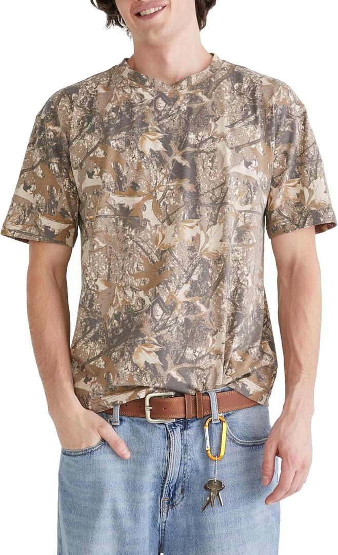 AEROPOSTALE Men's Relaxed Crew Neck Short Sleeve T-Shirt (Medium, Camo)
