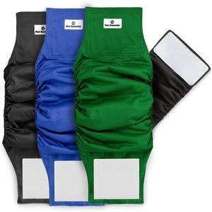 Pet Parents Washable Belly Bands for Male Dogs (3pack) + Extendrs of Durable Dog Diapers Male, Premium Male Dog Diapers & Dog Wraps (Size Small, Gentlemen), (13-16")