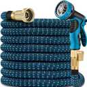 100 ft Expandable Garden Hose - Lightweight, Ultra Flexible, Durable, Kink-Free Expanding Garden Hoses - RV, Marine and Camper Heavy Duty Water Hose