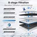 Waterdrop G3P600 Reverse Osmosis System, 8 Stage Tankless Reverse Osmosis Water Filter, NSF/ANSI 42 & 53 & 58 & 372 Certified, Under Sink RO System, 2:1 Pure to Drain, Smart LED Faucet